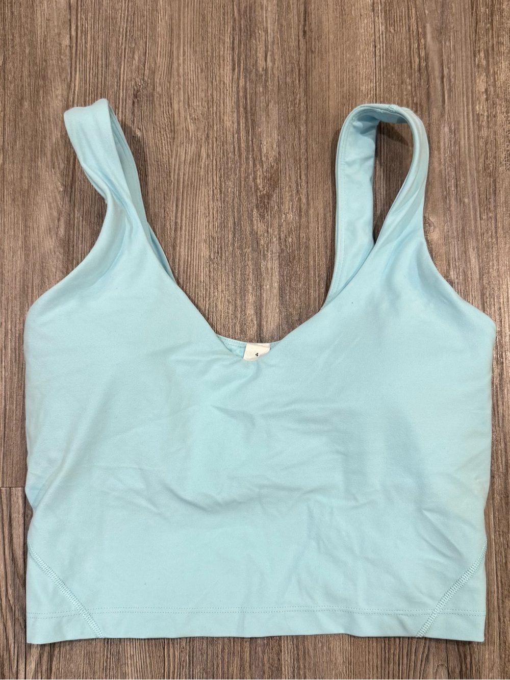 Lululemon Align Tank Size 4 Light Blue Built In Bra Cropped Yoga Top NWOT